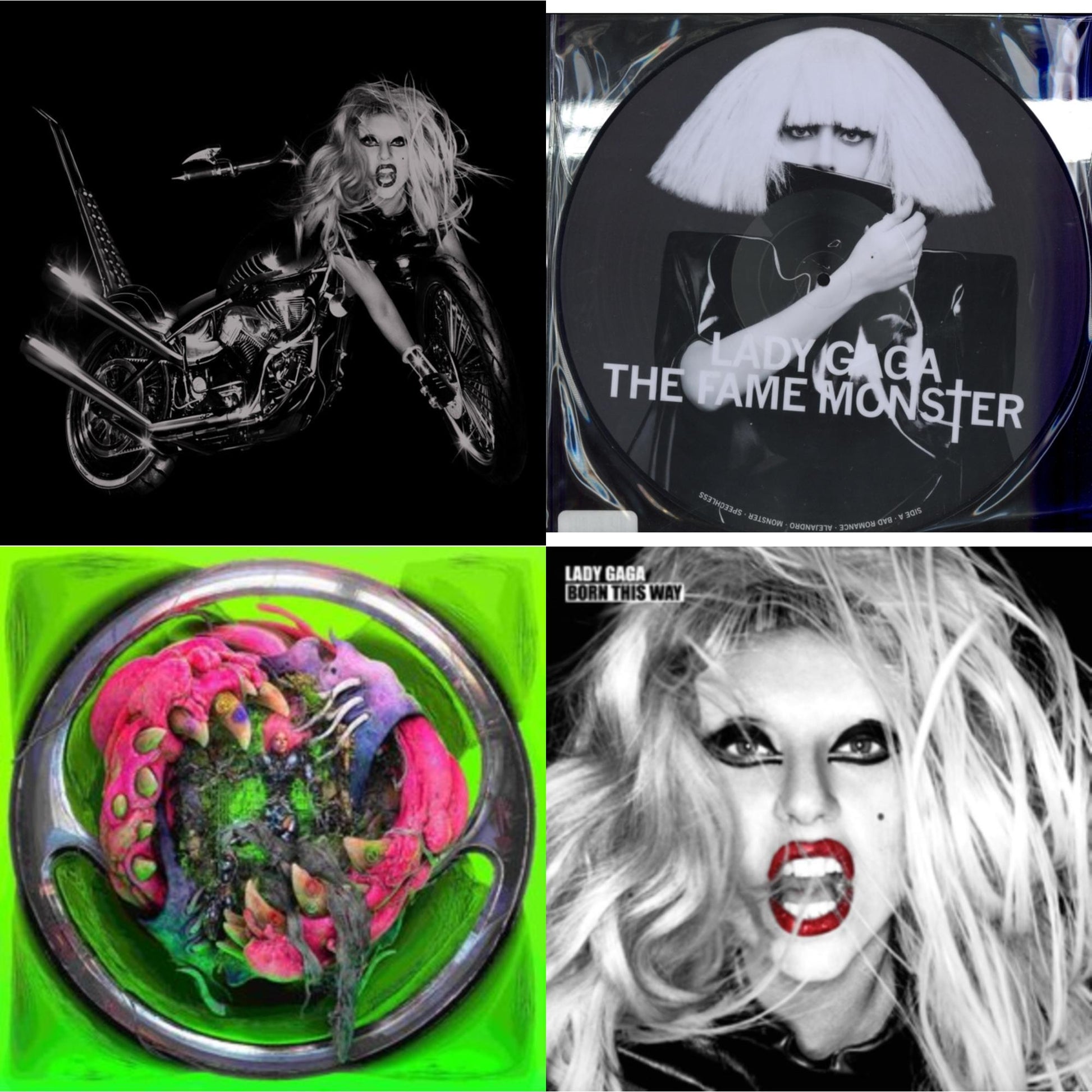 This is a 4 LP Vinyl SKU bundle.
1.This LP Vinyl is brand new.Format: LP VinylMusic Style: Synth-popThis item's title is: Born This Way - The Tenth Anniversary (3LP)Artist: Lady GagaLabel: INTERSCOPEBarcode: 602438418190Release Date: 12/10/2021
2.This LP Vinyl is brand new.
