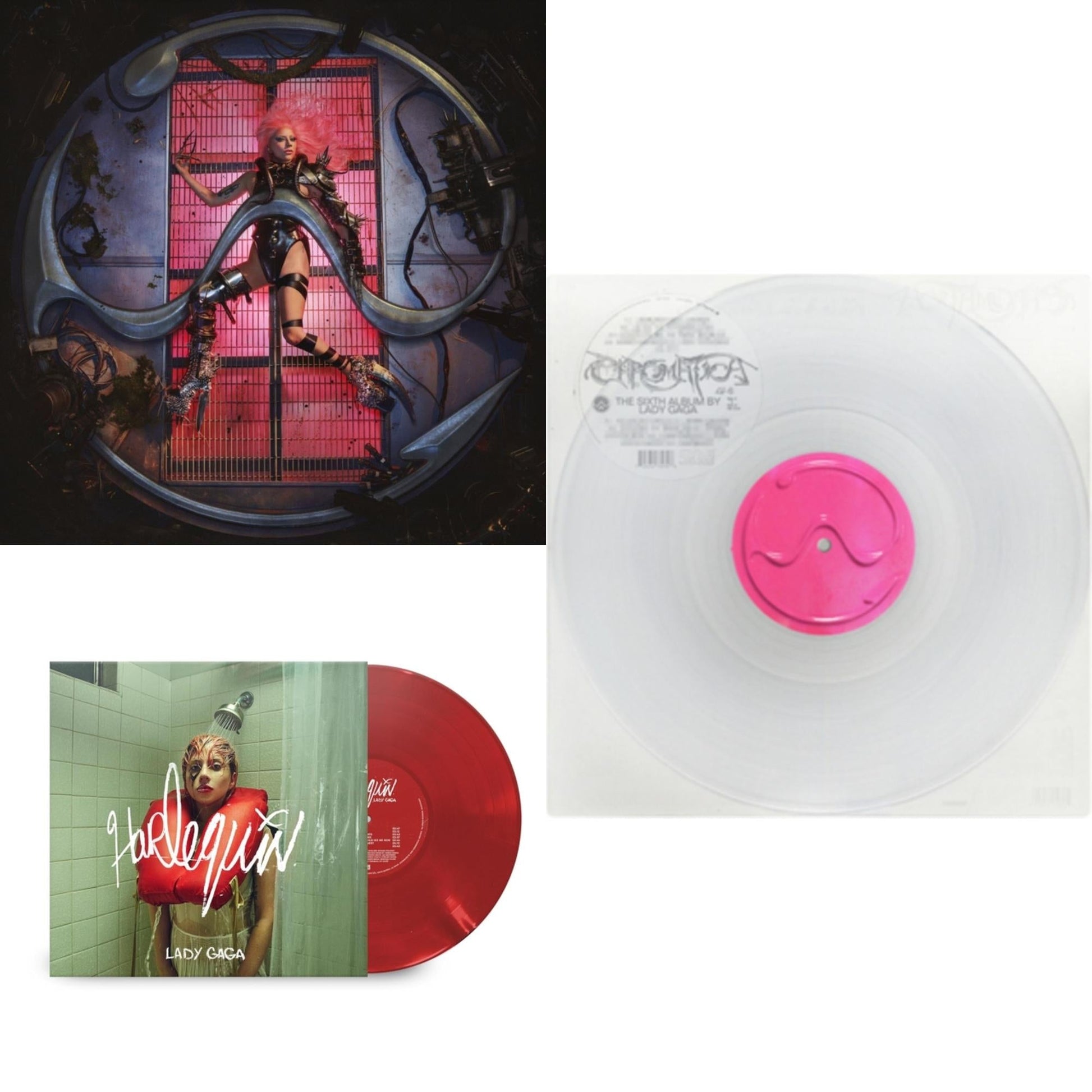 This is a 3 LP Vinyl SKU bundle.
1.This LP Vinyl is brand new.Format: LP VinylMusic Style: Dance-popThis item's title is: Chromatica (180G)Artist: Lady GagaLabel: INTERSCOPEBarcode: 602435824932Release Date: 6/25/2021
2.This LP Vinyl is brand new.
