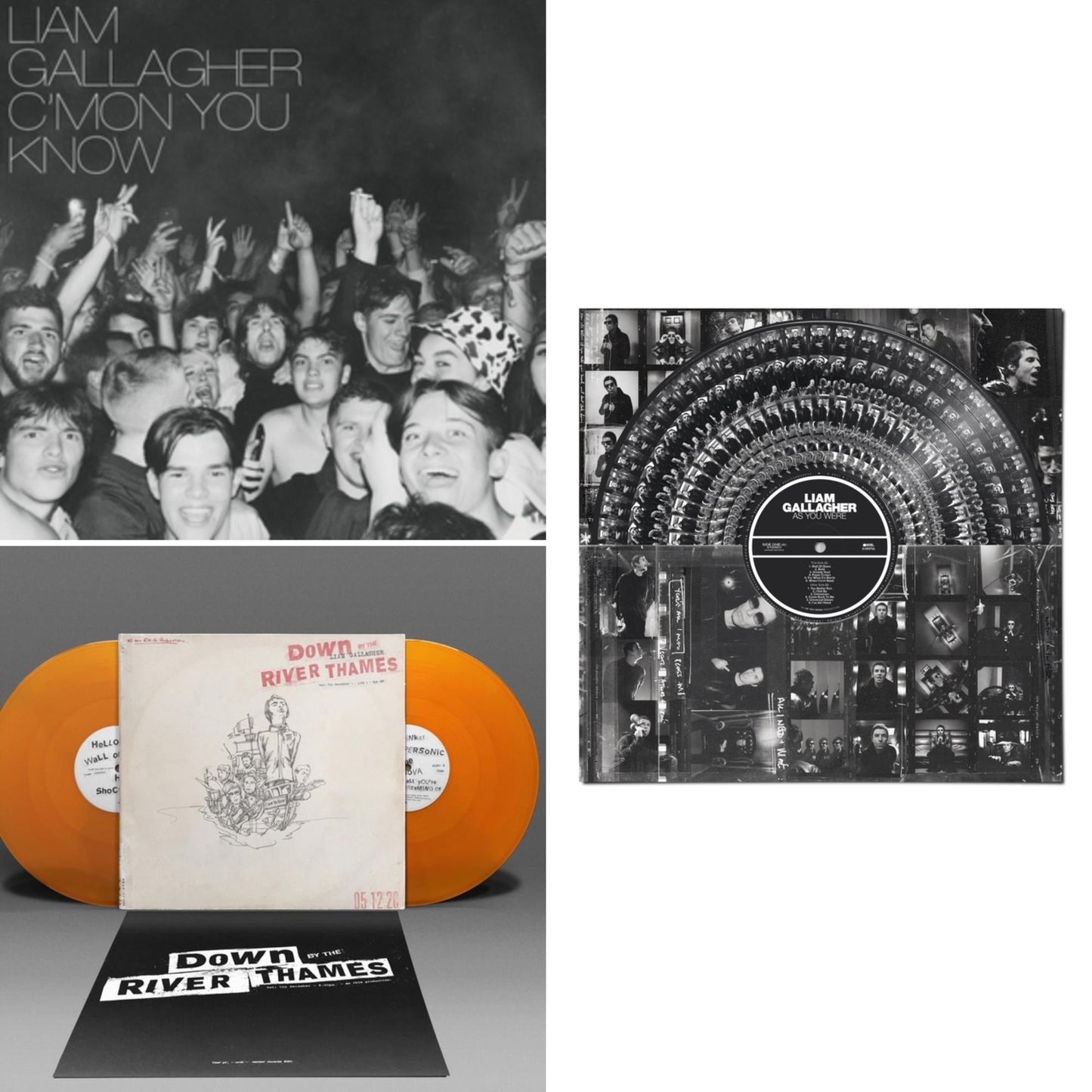 C'mon You Know & Down By The River Thames (2LP/Orange Vinyl) & As You Were  (Zoetrope LP Vinyl)