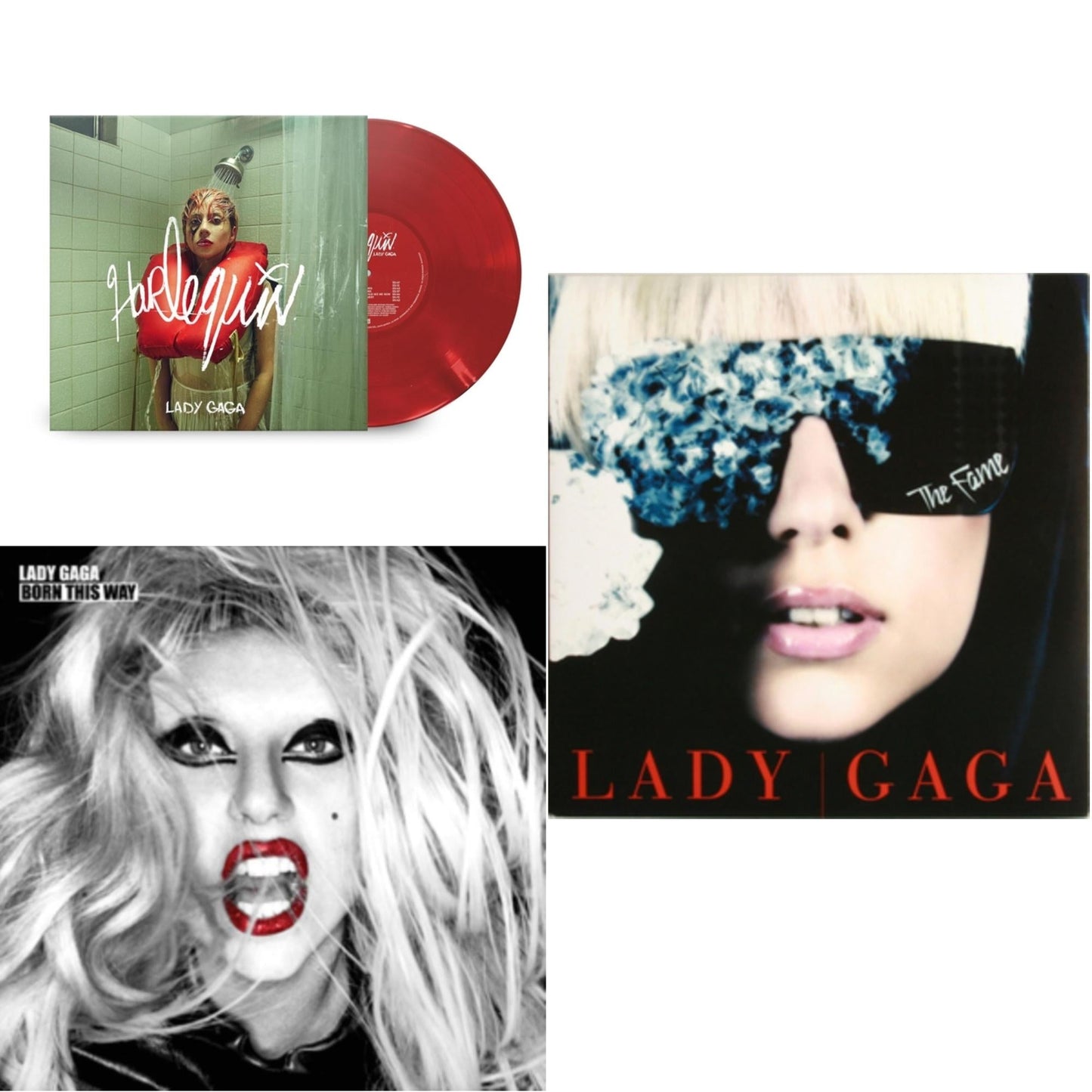 Lady Gaga - Harlequin (Red LP Vinyl) & Fame & Born This Way