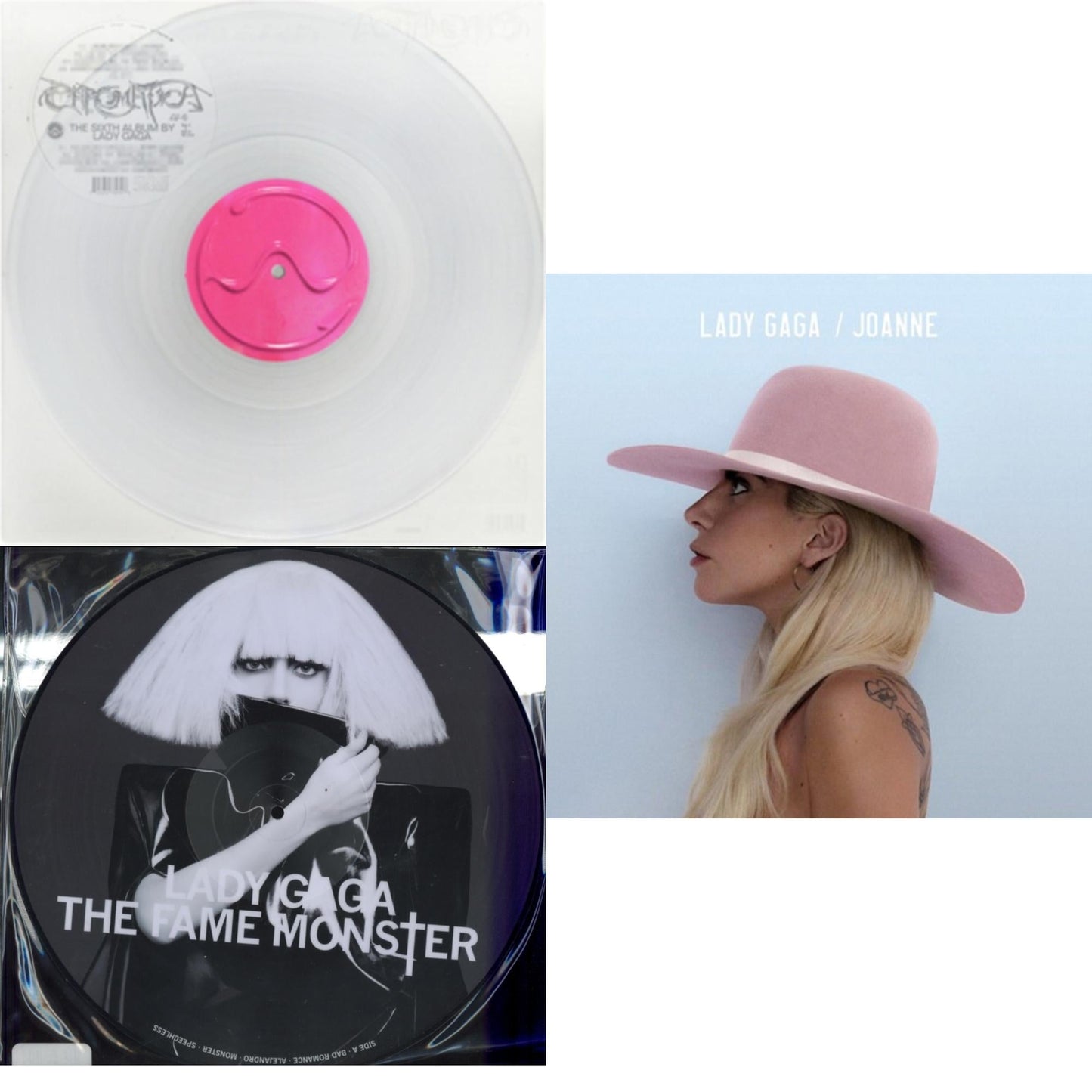 Chromatica (Milky Clear LP Vinyl) & Fame Monster & Joanne