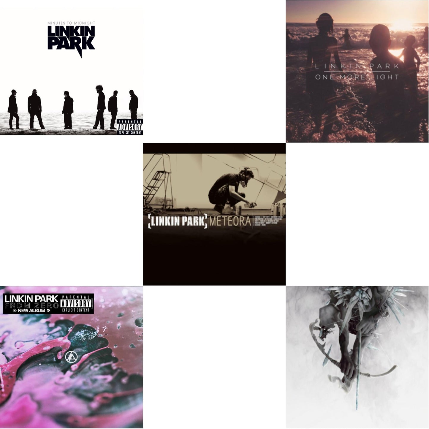 Minutes To Midnight & From Zero & Meteora & One More Light & Hunting Party
