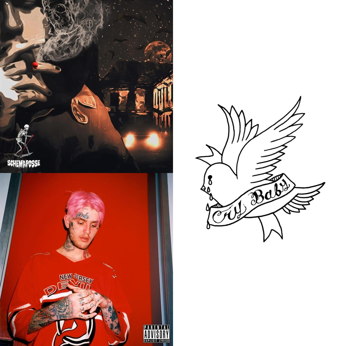 Lil Peep - Crybaby (Opaque White LP Vinyl) & Hellboy (2LP) & Live Forever