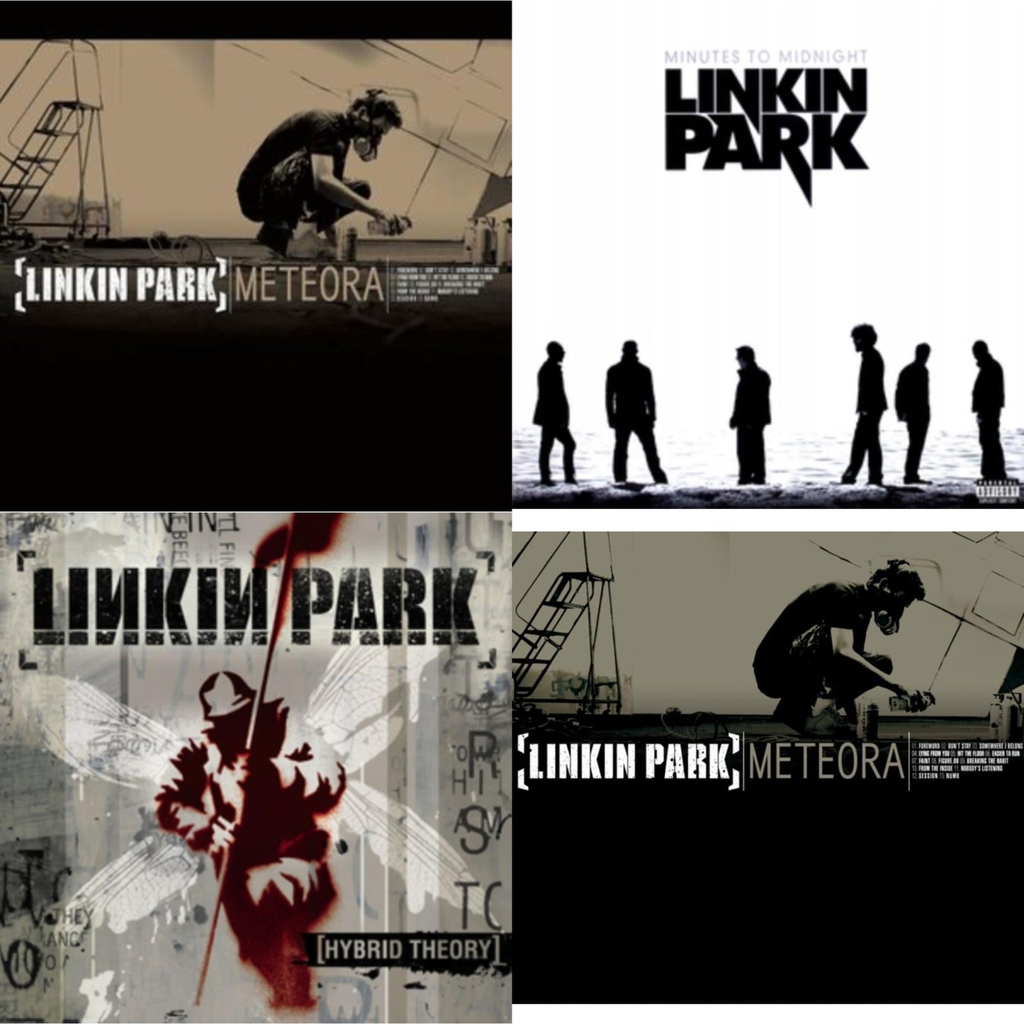 This is a 4 LP Vinyl SKU bundle.
1.This LP Vinyl is brand new.Format: LP VinylMusic Style: Nu MetalThis item's title is: Meteora (Marbled LP Vinyl)Artist: Linkin ParkLabel: Warner RecordsBarcode: 093624844051Release Date: 7/26/2024
2.This LP Vinyl is brand new.