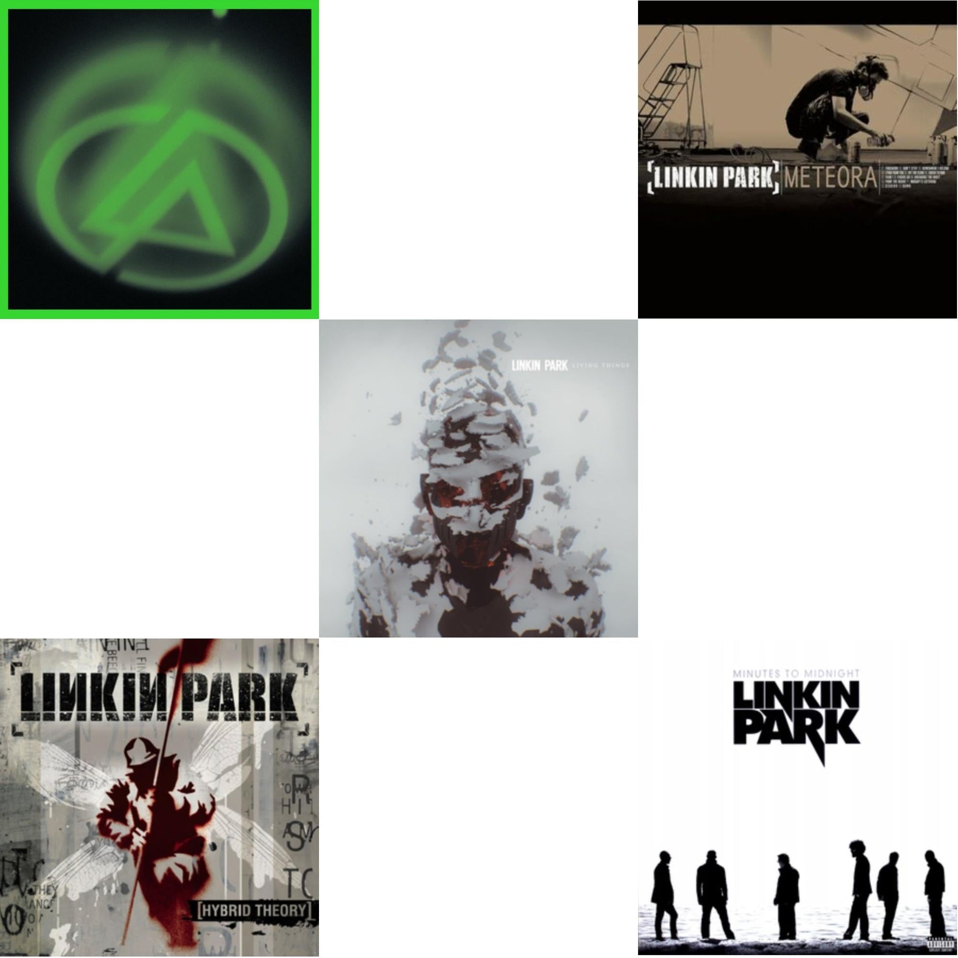 This is a 5 LP Vinyl SKU bundle.
1.This LP Vinyl is brand new.Format: LP VinylThis item's title is: Papercuts (2LP)Artist: Linkin ParkBarcode: 093624846000Release Date: 4/12/2024
2.This LP Vinyl is brand new.
