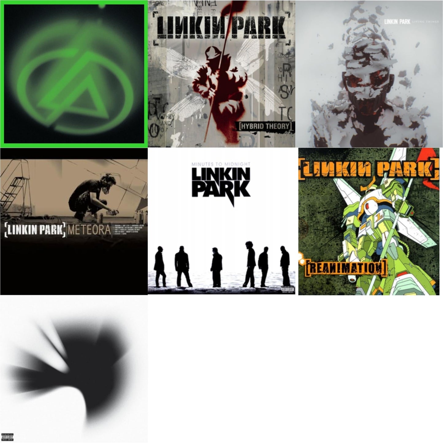 This is a 7 LP Vinyl SKU bundle.
1.This LP Vinyl is brand new.Format: LP VinylThis item's title is: Papercuts (2LP)Artist: Linkin ParkBarcode: 093624846000Release Date: 4/12/2024
2.This LP Vinyl is brand new.
