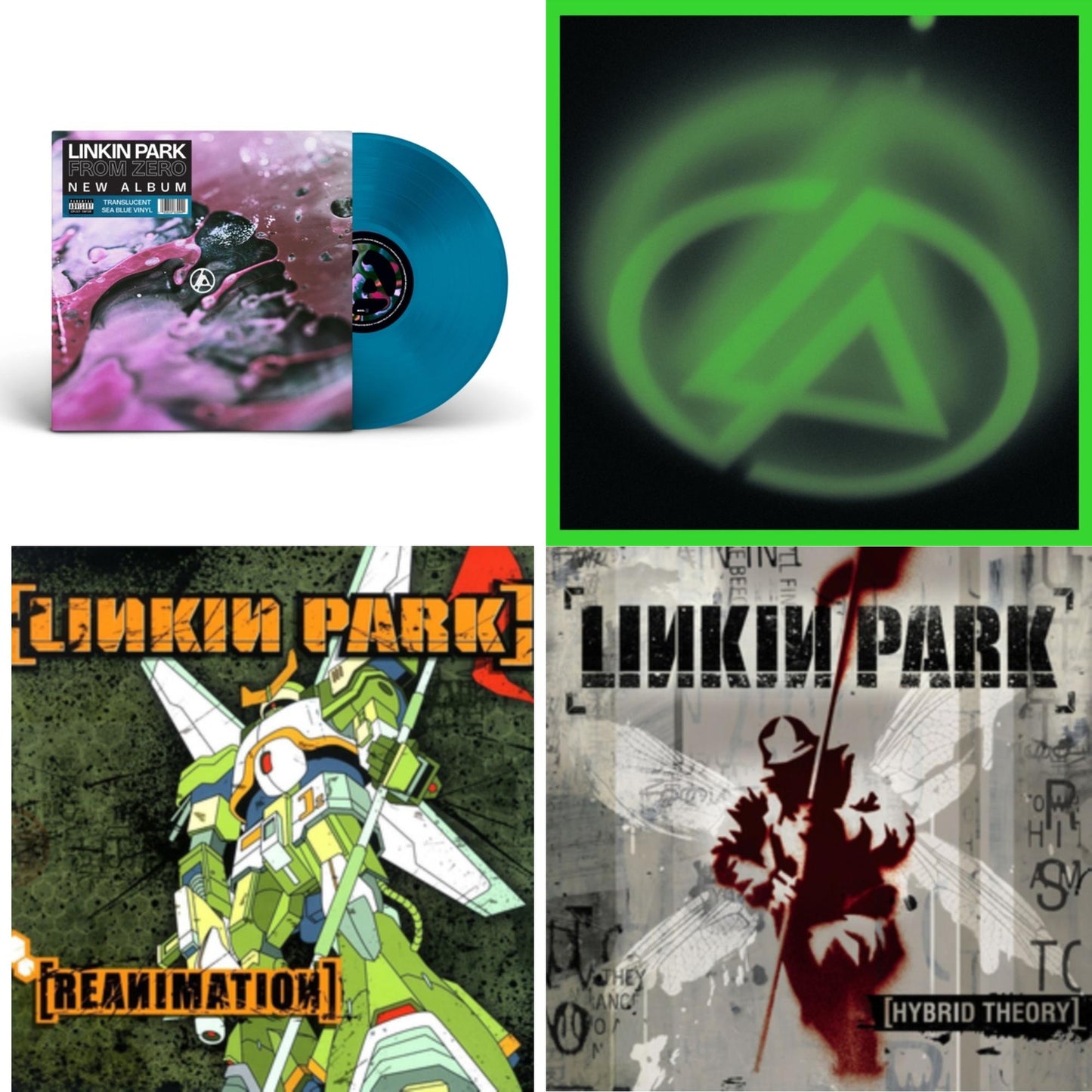 This is a 4 LP Vinyl SKU bundle.
1.This LP Vinyl is brand new.Format: LP VinylThis item's title is: From Zero (Translucent Sea Blue LP Vinyl)Artist: Linkin ParkBarcode: 093624839941Release Date: 11/15/2024
2.This LP Vinyl is brand new.