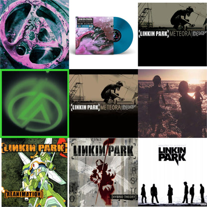 This is a 9 LP Vinyl SKU bundle.
1.This LP Vinyl is brand new.Format: LP VinylThis item's title is: From Zero (Deluxe/2LP/Translucent Emerald Green Vinyl)Artist: Linkin ParkBarcode: 093624834915Release Date: 5/16/2025
2.This LP Vinyl is brand new.