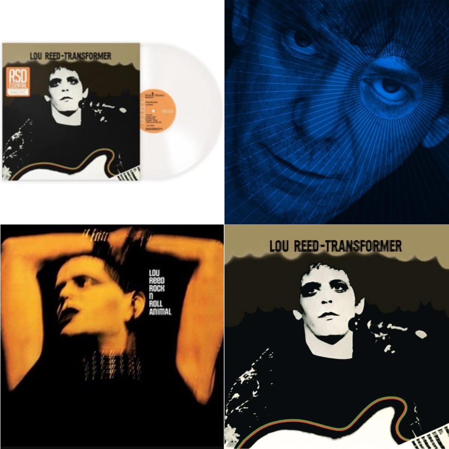 This is a 4 LP Vinyl SKU bundle.
1.This LP Vinyl is brand new.Format: LP VinylMusic Style: GlamThis item's title is: Transformer (50Th Anniversary/White LP Vinyl) (Rsd Essential)Artist: Lou ReedLabel: RCABarcode: 194399671610Release Date: 10/28/2022
2.This LP Vinyl is brand new.