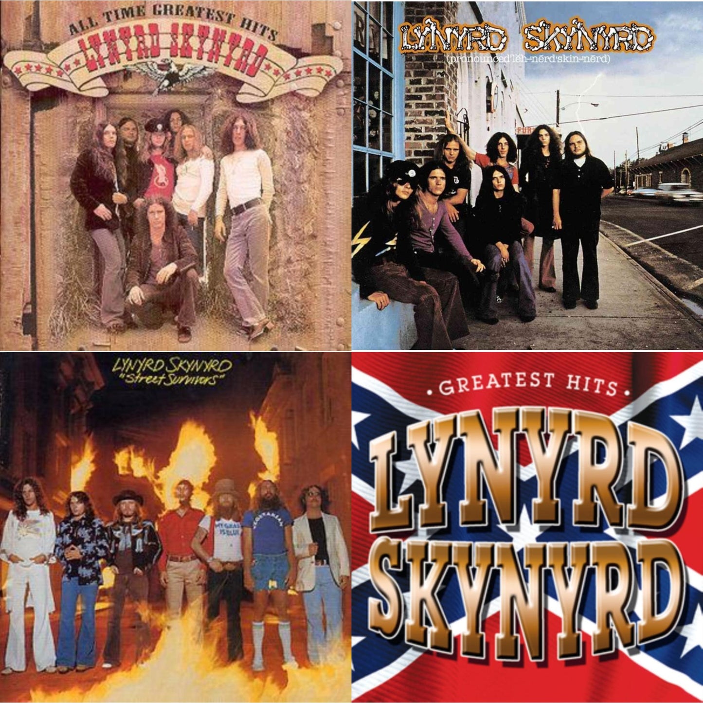 All Time Greatest Hits & Pronounced Leh Nerd Skin Nerd & Street Survivors & Greatest Hits