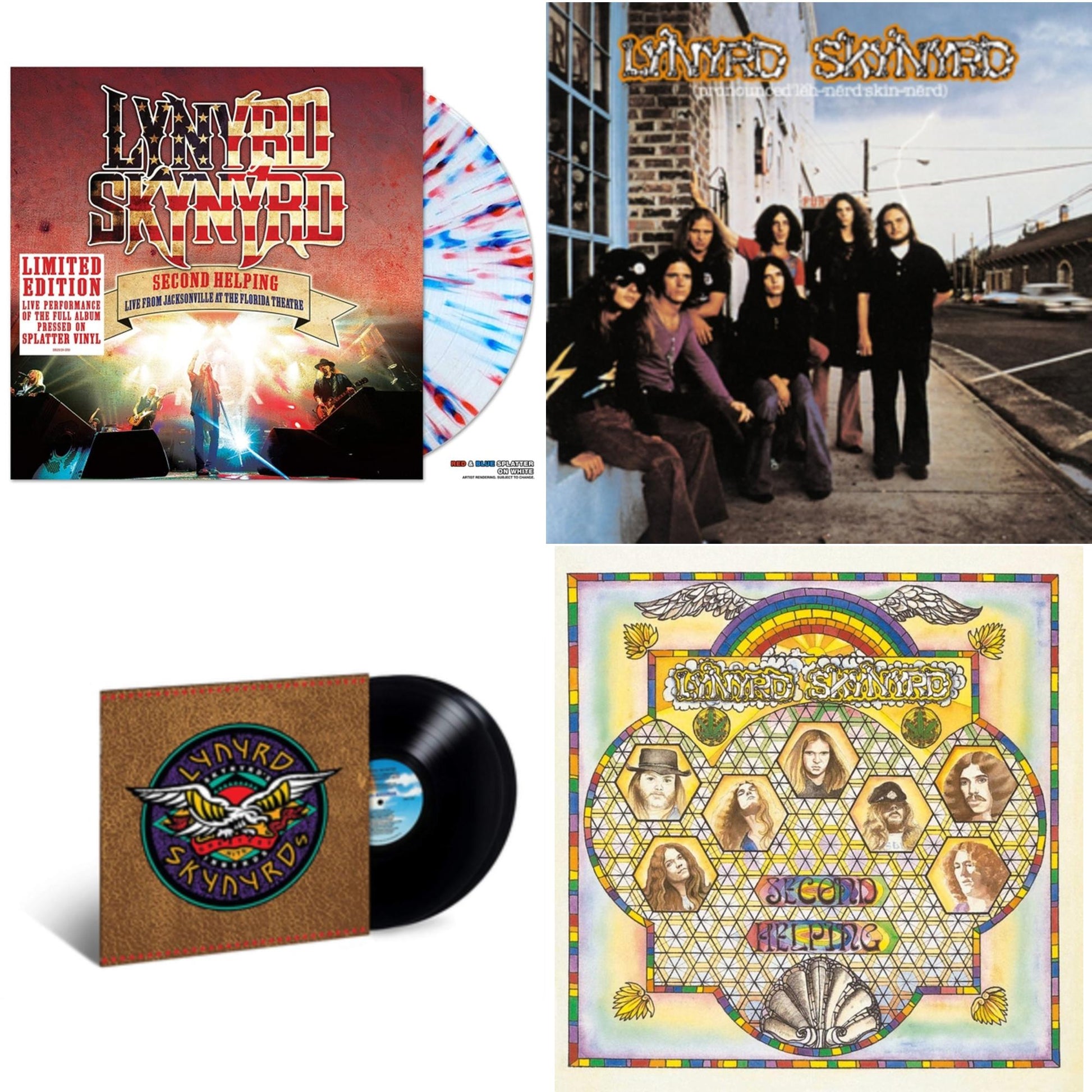 This is a 4 LP Vinyl SKU bundle.
1.This LP Vinyl is brand new.Format: LP VinylMusic Style: Southern RockThis item's title is: Pronounced Leh-Nerd Skin-NerdArtist: Lynyrd SkynyrdLabel: GEFFENBarcode: 600753550168Release Date: 7/31/2015
2.This LP Vinyl is brand new.