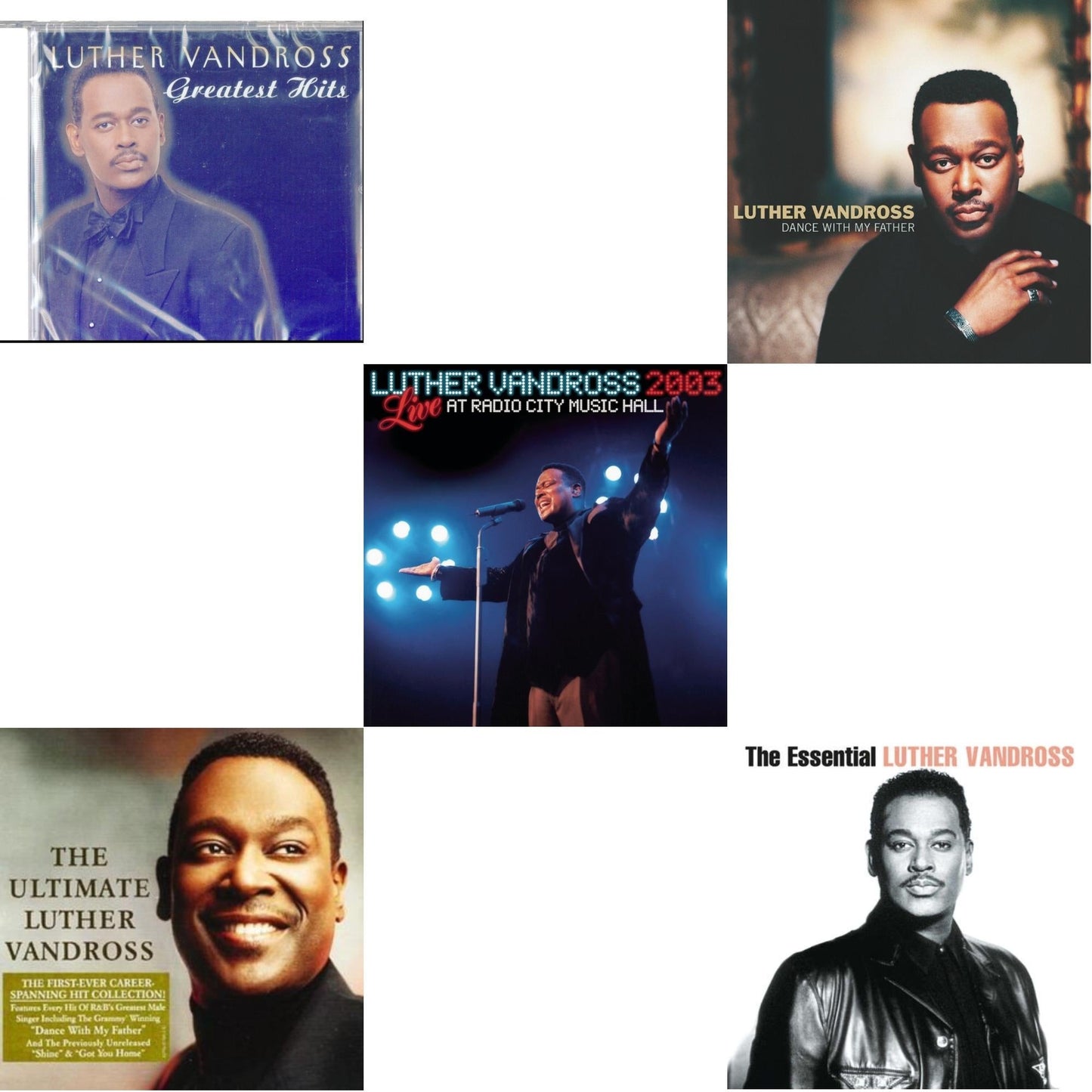 Greatest Hits & Best Of Luther Vandross & Live Radio City Music Hall 2003 & Dance With My Father & Essential Luther Vandross