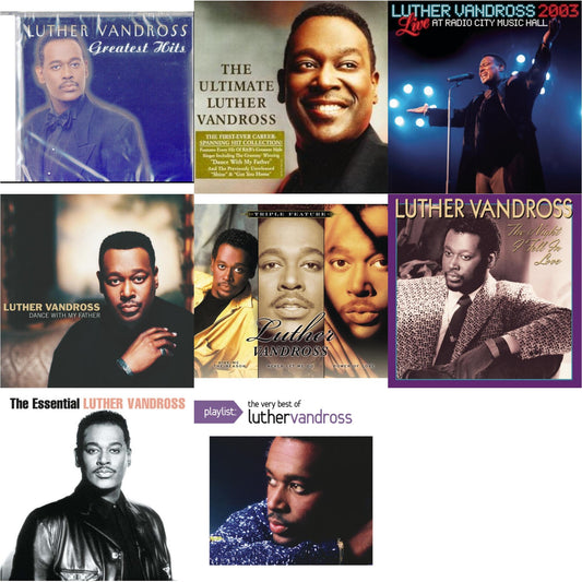 Greatest Hits & Best Of Luther Vandross & Live Radio City Music Hall 2003 & Dance With My Father & Give Me The Reason / Never Let Me Go / Power Of Love & Night I Fell In Love & Essential Luther Vandross & Playlist: Very Best Of Luther Vandross