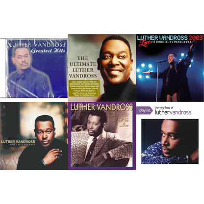 This is a 6 CD SKU bundle.
1.This CD is brand new.Format: CDThis item's title is: Greatest HitsArtist: Luther VandrossBarcode: 074646606827Release Date: 11/16/1999
2.This CD is brand new.