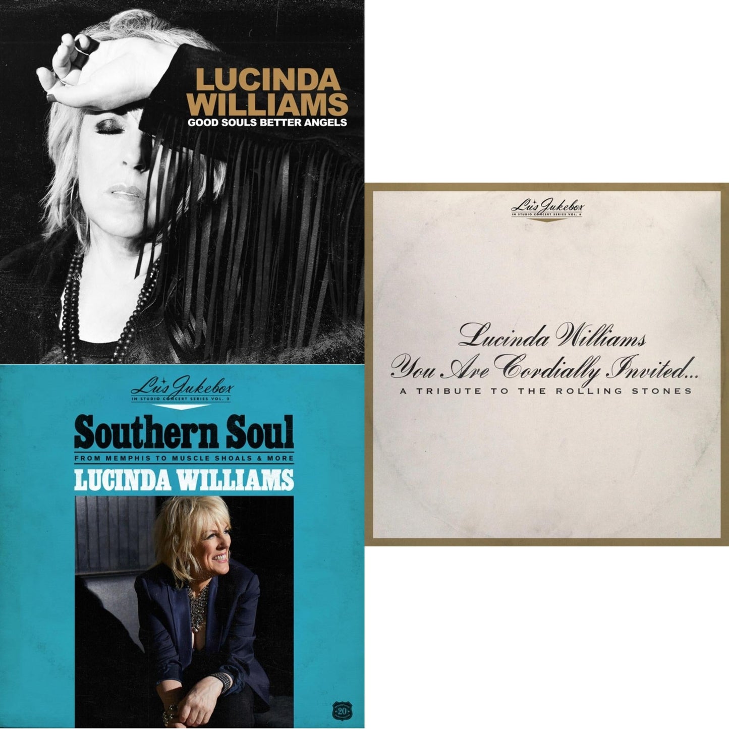 Good Souls Better Angels & Lu's Jukebox Vol. 2: Southern Soul: From Memphis To Muscle Shoals & Lu's Jukebox Vol. 6: You Are Cordially Invited... A Tribute To The Rolling Stones