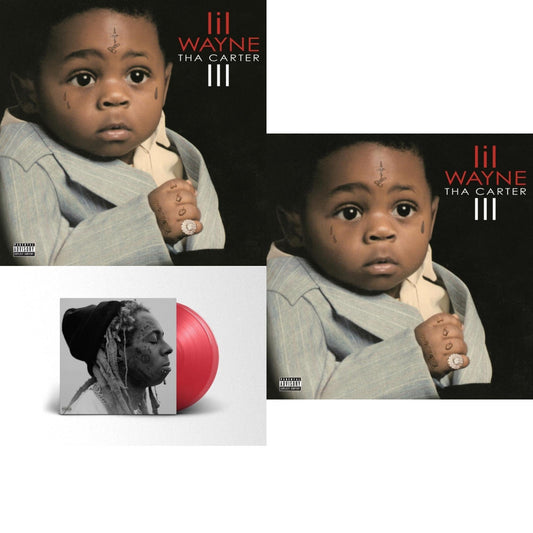 This is a 3 LP Vinyl SKU bundle.
1.This LP Vinyl is brand new.Format: LP VinylMusic Style: Thug RapThis item's title is: Tha Carter Iii (2LP)Artist: Lil WayneLabel: UMeBarcode: 602455156044Release Date: 6/9/2023
2.This LP Vinyl is brand new.