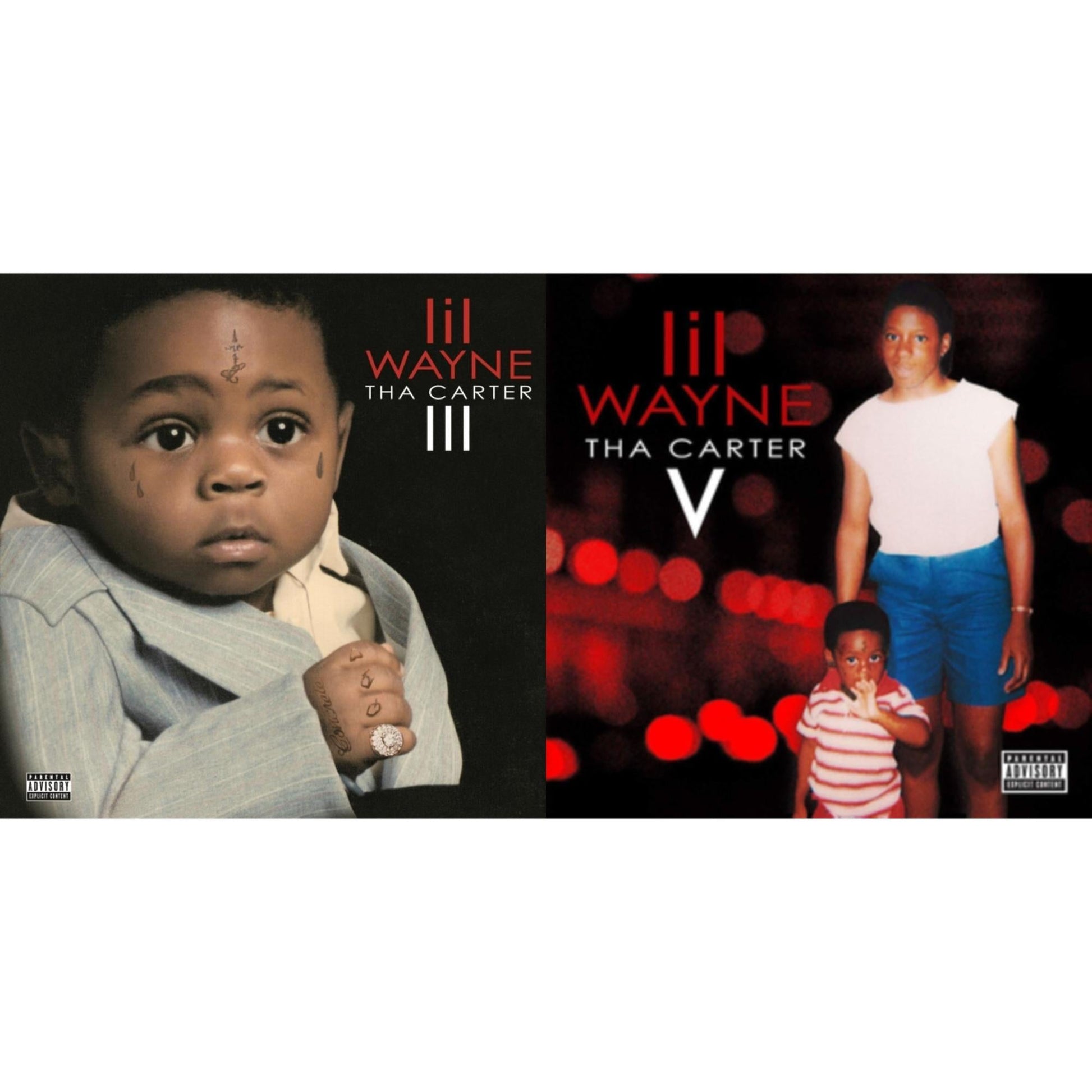 This is a 2 LP Vinyl SKU bundle.
1.This LP Vinyl is brand new.Format: LP VinylMusic Style: Thug RapThis item's title is: Tha Carter 3Artist: Lil WayneLabel: Universal MotownBarcode: 602517798014Release Date: 8/12/2008
2.This LP Vinyl is brand new.