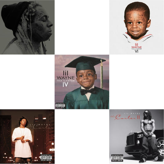 I Am Music (2LP/Translucent Ruby Vinyl) & Tha Carter (2LP) (X) & Tha Carter Iv (2LP) (X) & Tha Carter Vi (X) & Tha Carter Ii (2LP)