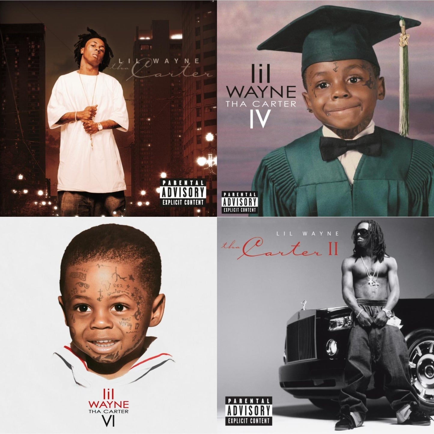 Tha Carter (2LP) (X) & Tha Carter Iv (2LP) (X) & Tha Carter Vi (X) & Tha Carter Ii (2LP)