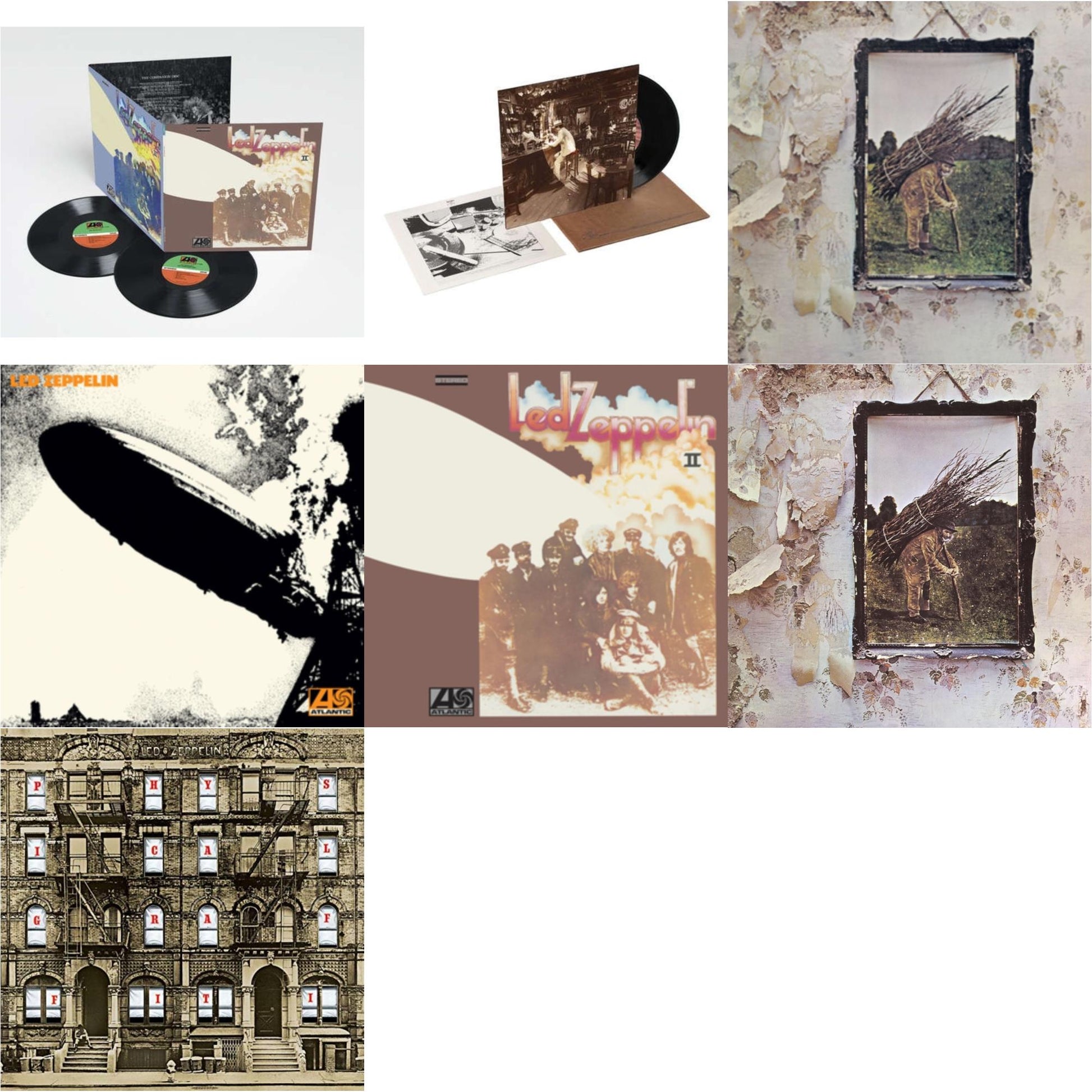 This is a 7 LP Vinyl SKU bundle.
1.This LP Vinyl is brand new.Format: LP VinylMusic Style: Blues RockThis item's title is: Led Zeppelin Ii (Deluxe Remastered/2LP/180)Artist: Led ZeppelinLabel: ATLANTIC CATALOG GROUPBarcode: 081227964382Release Date: 6/3/2014
2.