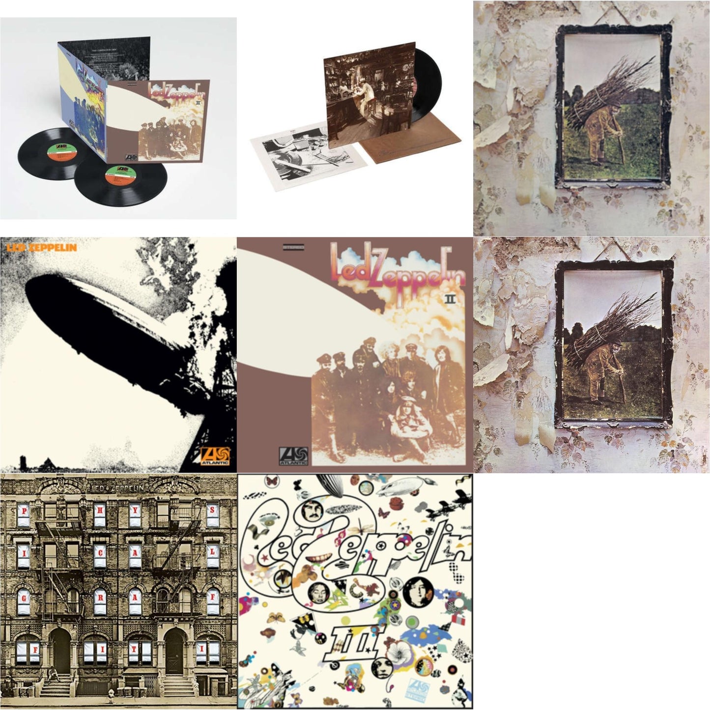This is a 8 LP Vinyl SKU bundle.
1.This LP Vinyl is brand new.Format: LP VinylMusic Style: Blues RockThis item's title is: Led Zeppelin Ii (Deluxe Remastered/2LP/180)Artist: Led ZeppelinLabel: ATLANTIC CATALOG GROUPBarcode: 081227964382Release Date: 6/3/2014
2.