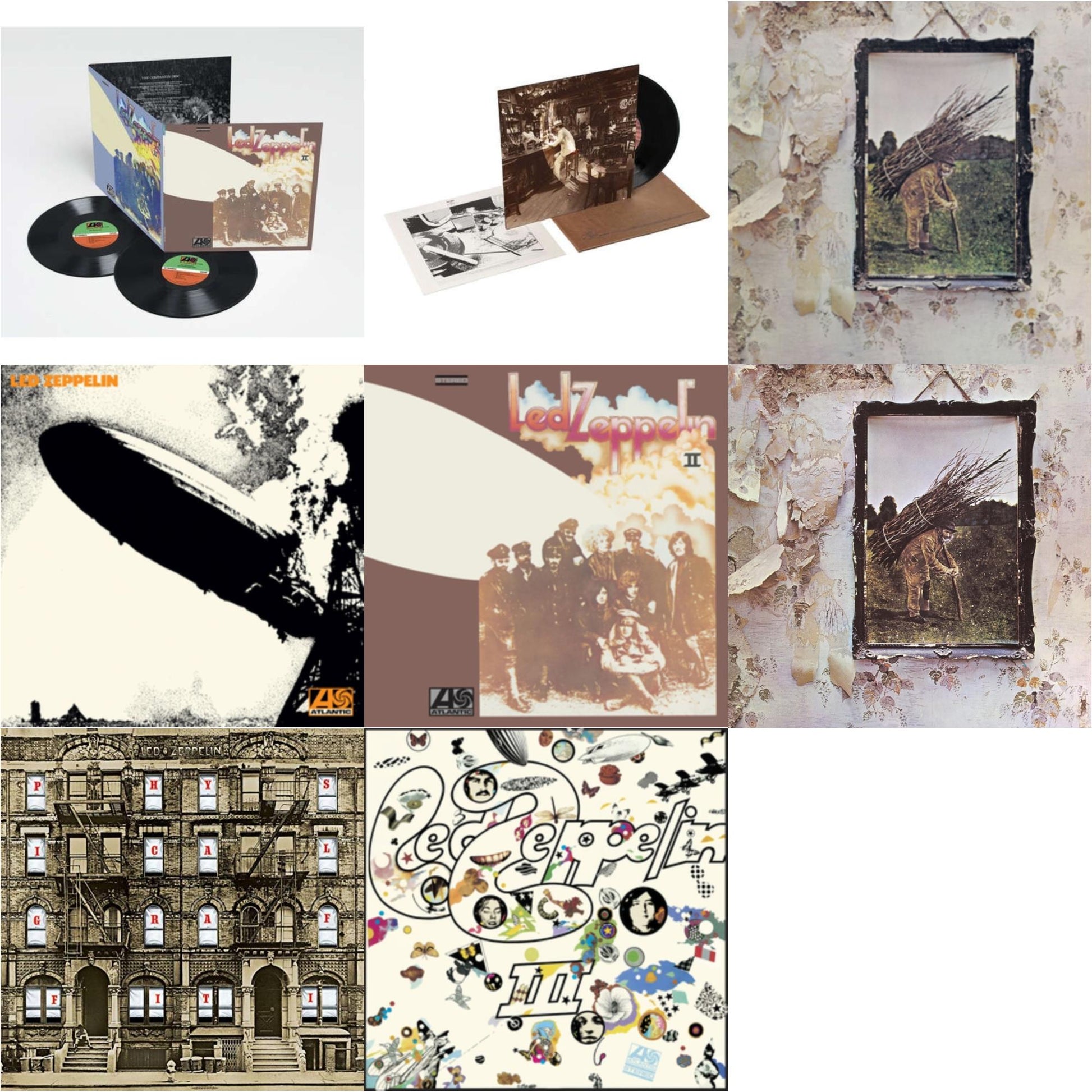 This is a 8 LP Vinyl SKU bundle.
1.This LP Vinyl is brand new.Format: LP VinylMusic Style: Blues RockThis item's title is: Led Zeppelin Ii (Deluxe Remastered/2LP/180)Artist: Led ZeppelinLabel: ATLANTIC CATALOG GROUPBarcode: 081227964382Release Date: 6/3/2014
2.