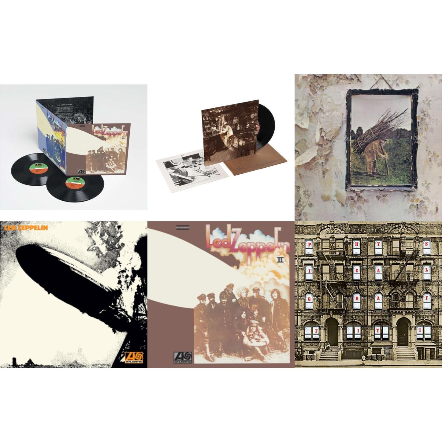 This is a 6 LP Vinyl SKU bundle.
1.This LP Vinyl is brand new.Format: LP VinylMusic Style: Blues RockThis item's title is: Led Zeppelin Ii (Deluxe Remastered/2LP/180)Artist: Led ZeppelinLabel: ATLANTIC CATALOG GROUPBarcode: 081227964382Release Date: 6/3/2014
2.