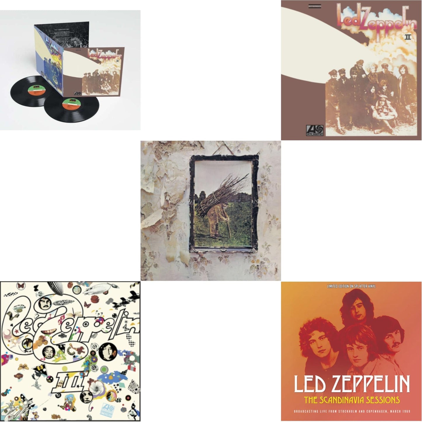 This is a 5 LP Vinyl SKU bundle.
1.This LP Vinyl is brand new.Format: LP VinylMusic Style: Blues RockThis item's title is: Led Zeppelin Ii (Deluxe Remastered/2LP/180)Artist: Led ZeppelinLabel: ATLANTIC CATALOG GROUPBarcode: 081227964382Release Date: 6/3/2014
2.