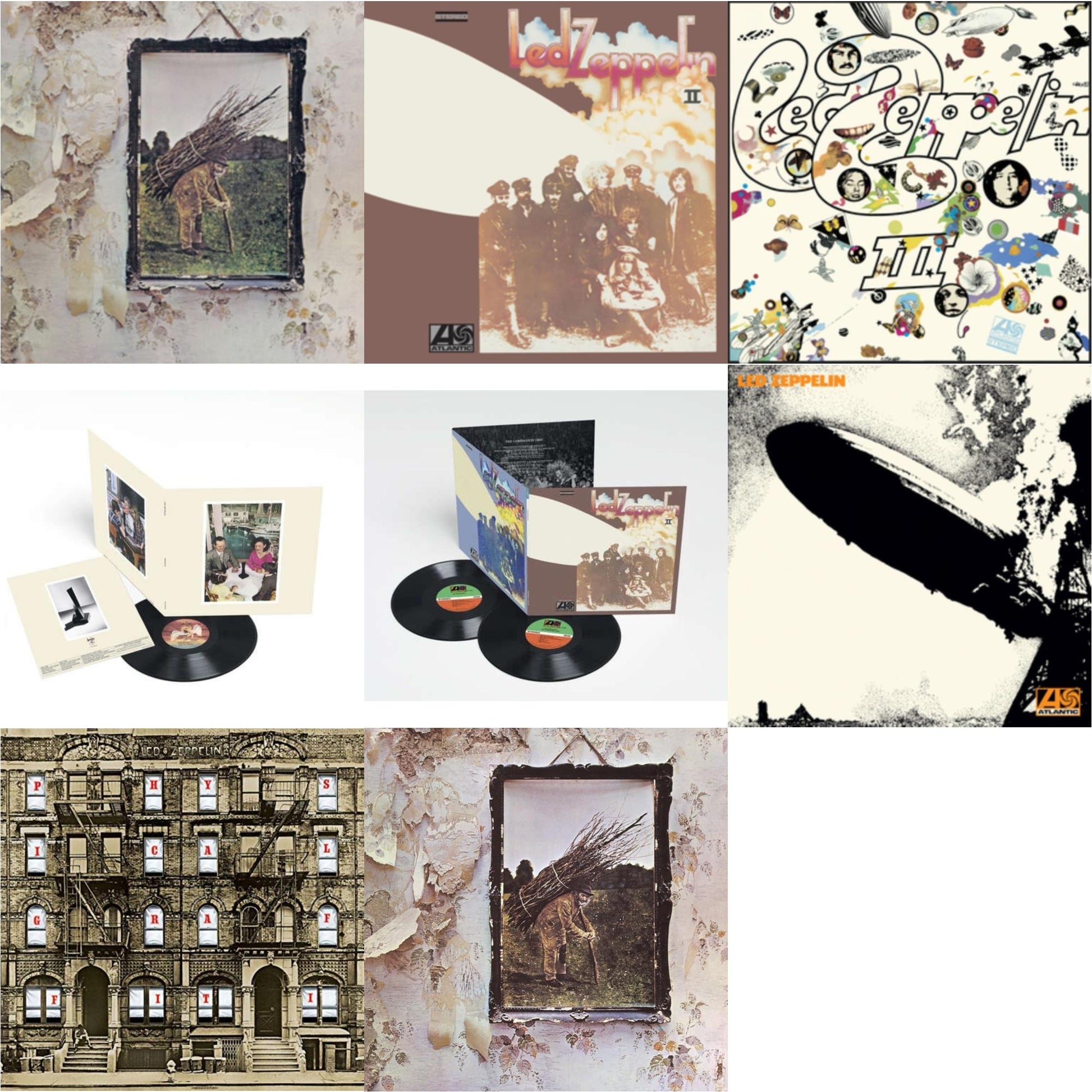 This is a 8 LP Vinyl SKU bundle.
1.This LP Vinyl is brand new.Format: LP VinylMusic Style: Blues RockThis item's title is: Led Zeppelin Ii (Deluxe Remastered/2LP/180)Artist: Led ZeppelinLabel: ATLANTIC CATALOG GROUPBarcode: 081227964382Release Date: 6/3/2014
2.
