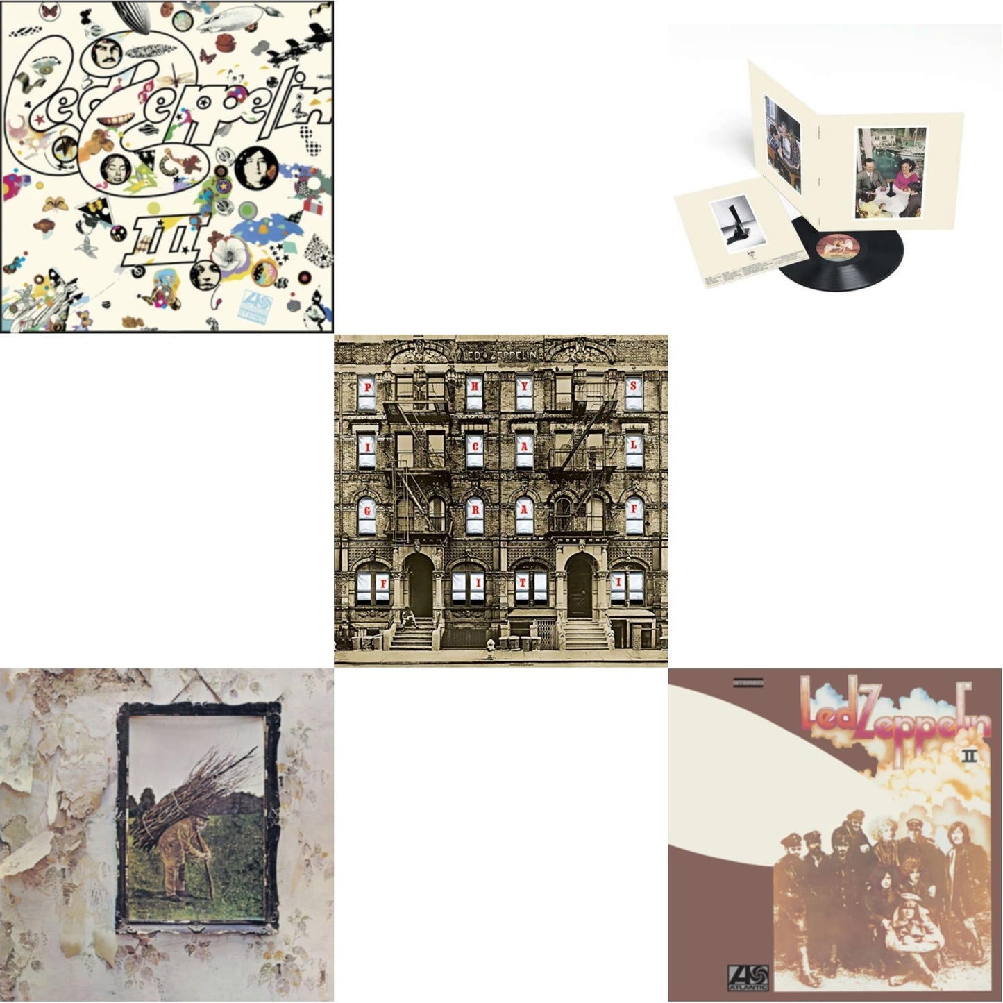 Led Zeppelin Iii (Remastered Original/180G) & Led Zeppelin Iv & Physical Graffiti (2015 Remaster) & Presence & Led Zeppelin Ii (180G/Remastered)