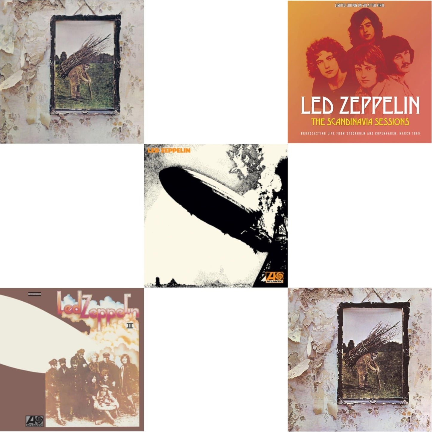 This is a 5 LP Vinyl SKU bundle.
1.This LP Vinyl is brand new.Format: LP VinylMusic Style: Hard RockThis item's title is: Led Zeppelin IvArtist: Led ZeppelinLabel: ATLANTIC CATALOG GROUPBarcode: 081227965778Release Date: 10/27/2014
2.This LP Vinyl is brand new.
