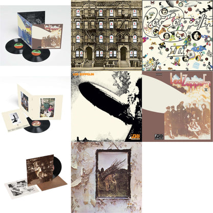 This is a 8 LP Vinyl SKU bundle.
1.This LP Vinyl is brand new.Format: LP VinylMusic Style: Blues RockThis item's title is: Led Zeppelin Ii (Deluxe Remastered/2LP/180)Artist: Led ZeppelinLabel: ATLANTIC CATALOG GROUPBarcode: 081227964382Release Date: 6/3/2014
2.
