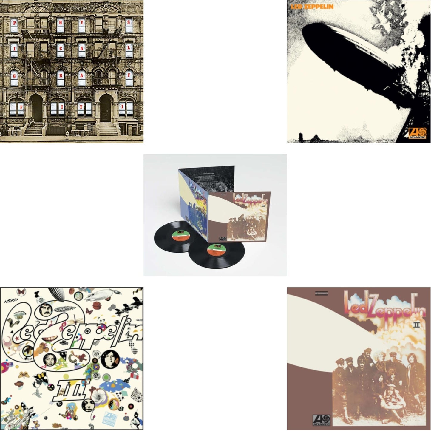 Led Zeppelin Ii (Deluxe Remastered/2LP/180) & Led Zeppelin Iii (Remastered Original/180G) & Physical Graffiti (2015 Remaster) & Led Zeppelin Ii (180G/Remastered) & Led Zeppelin I (180G/Remastered)