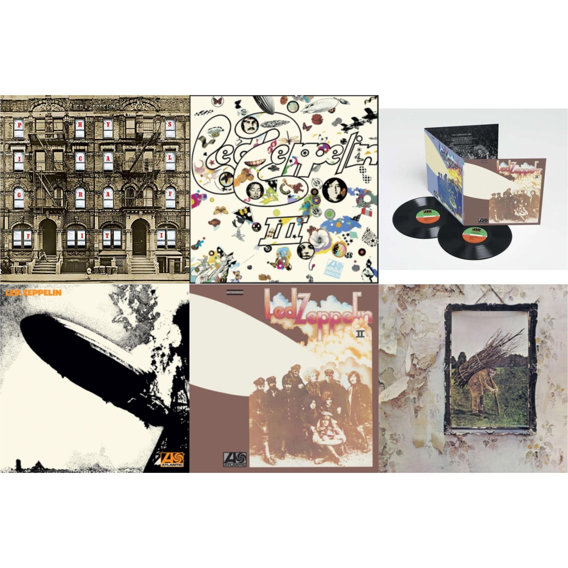 This is a 6 LP Vinyl SKU bundle.
1.This LP Vinyl is brand new.Format: LP VinylMusic Style: Blues RockThis item's title is: Led Zeppelin Ii (Deluxe Remastered/2LP/180)Artist: Led ZeppelinLabel: ATLANTIC CATALOG GROUPBarcode: 081227964382Release Date: 6/3/2014
2.