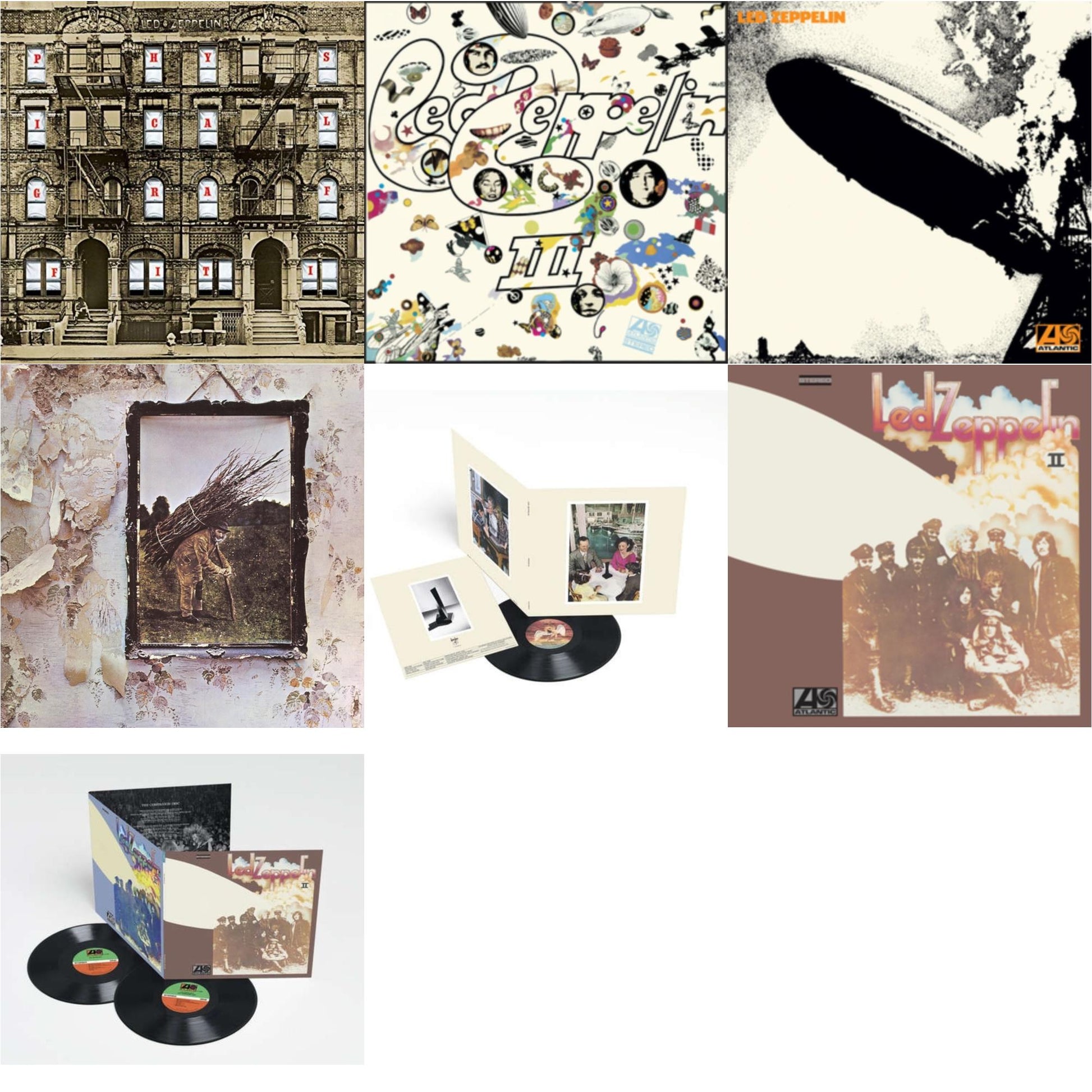 This is a 7 LP Vinyl SKU bundle.
1.This LP Vinyl is brand new.Format: LP VinylMusic Style: Blues RockThis item's title is: Led Zeppelin Ii (Deluxe Remastered/2LP/180)Artist: Led ZeppelinLabel: ATLANTIC CATALOG GROUPBarcode: 081227964382Release Date: 6/3/2014
2.