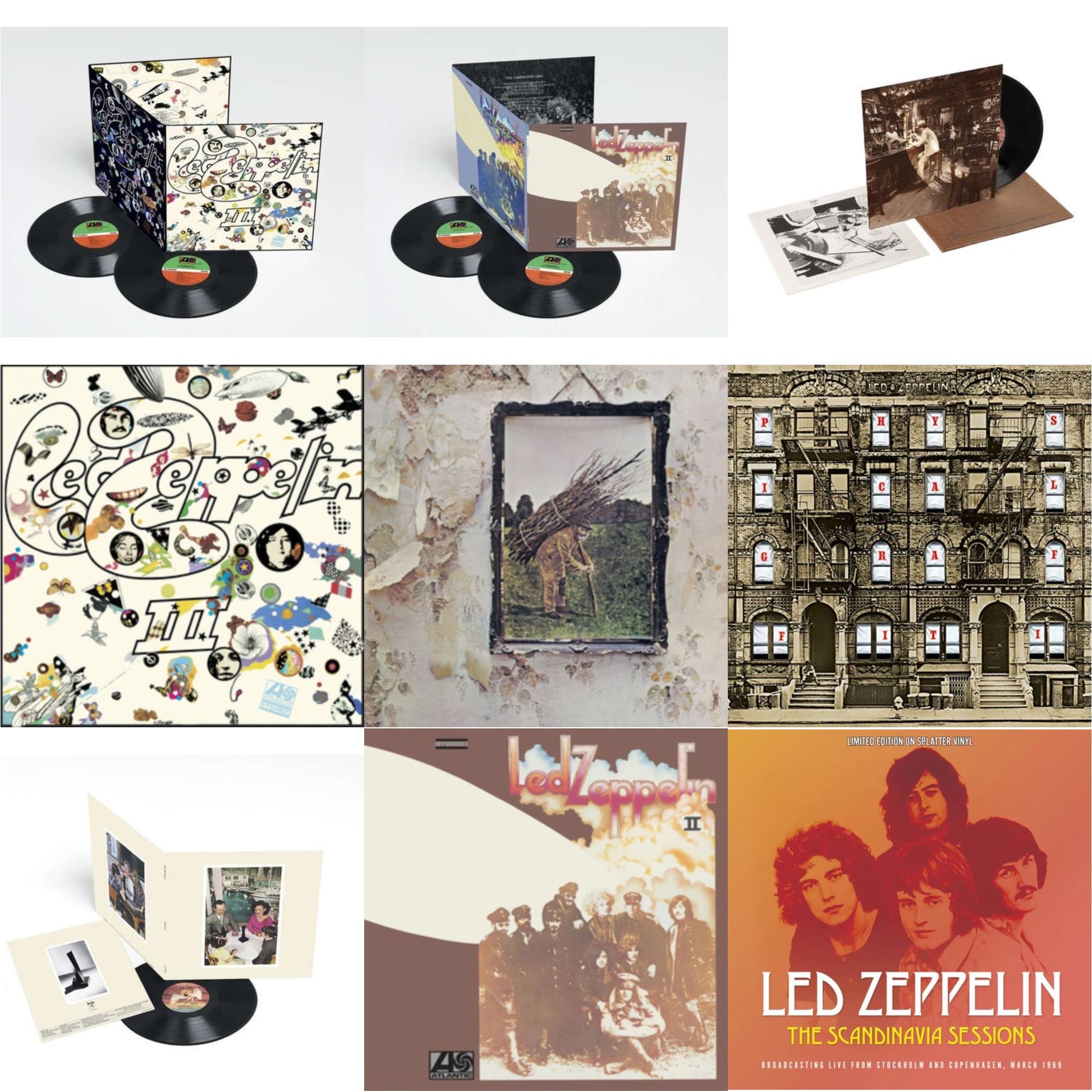 This is a 9 LP Vinyl SKU bundle.
1.This LP Vinyl is brand new.Format: LP VinylMusic Style: Classic RockThis item's title is: Led Zeppelin Iii (2LP/180G)Artist: Led ZeppelinLabel: ATLANTIC CATALOG GROUPBarcode: 081227964368Release Date: 6/3/2014
2.This LP Vinyl is brand new.