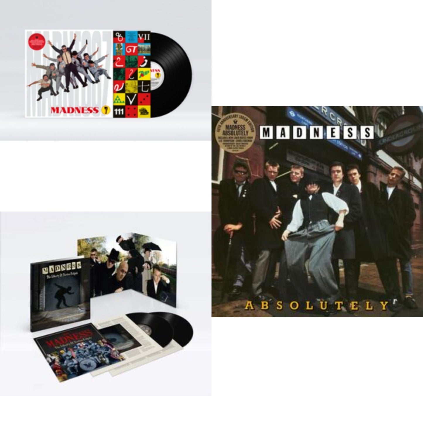 This is a 3 LP Vinyl SKU bundle.
1.This LP Vinyl is brand new.Format: LP VinylMusic Style: Pop RockThis item's title is: 7Artist: MadnessLabel: SALVOBarcode: 4050538618778Release Date: 4/30/2021
2.This LP Vinyl is brand new.