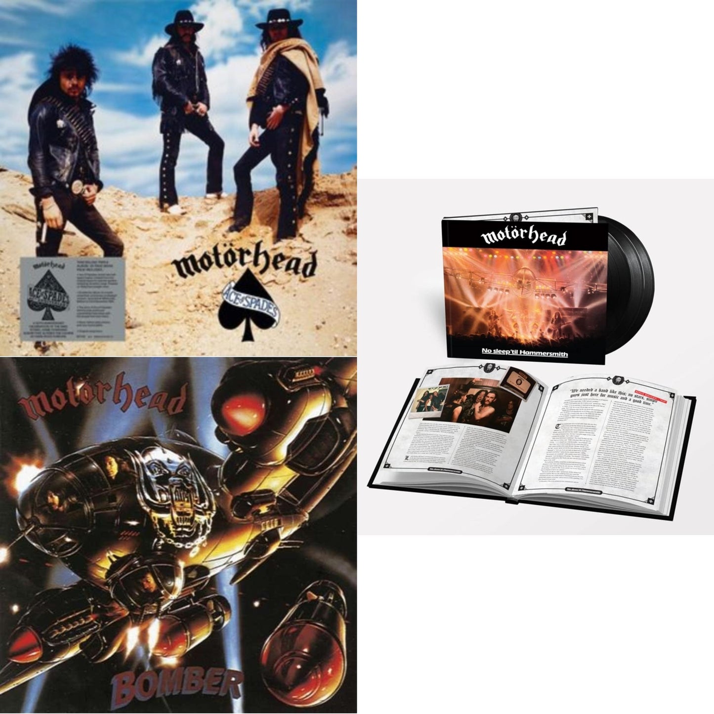 This is a 3 LP Vinyl SKU bundle.
1.This LP Vinyl is brand new.Format: LP VinylMusic Style: Heavy MetalThis item's title is: Ace Of Spades (X) (3LP)Artist: MotorheadLabel: SANCTUARY RECORDSBarcode: 4050538587227Release Date: 10/30/2020
2.This LP Vinyl is brand new.