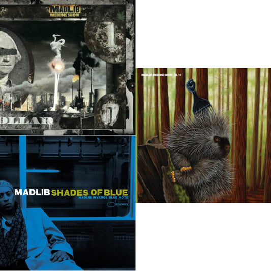 This is a 3 LP Vinyl SKU bundle.
1.This LP Vinyl is brand new.Format: LP VinylMusic Style: InstrumentalThis item's title is: Shades Of Blue (Blue Note Classic Vinyl Series) (2LP)Artist: MadlibLabel: BLUE NOTEBarcode: 602455077233Release Date: 6/16/2023
2.This LP Vinyl is brand new.