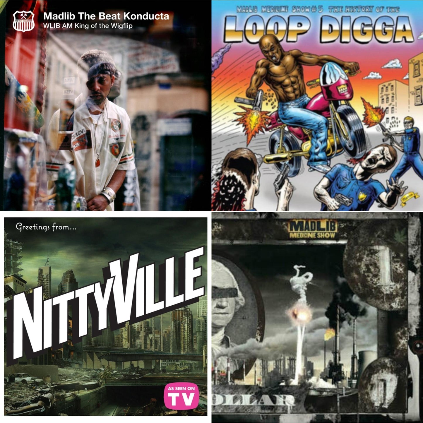 Wlib Am: King Of The Wigflip & Medicine Show No. 5 - History Of The Loop Digga: 1990-2000 (2LP/Sky Blue Vinyl) (I) & Channel 85 Presents Nittyville: Season 1 & Before The Verdict (Gold Vinyl/2LP)