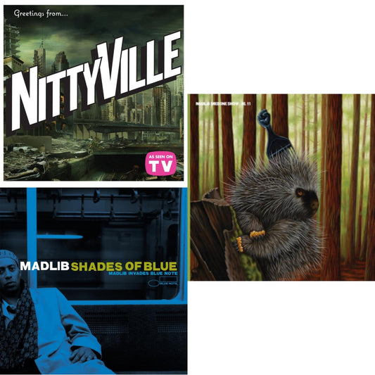 This is a 3 LP Vinyl SKU bundle.
1.This LP Vinyl is brand new.Format: LP VinylThis item's title is: Channel 85 Presents Nittyville: Season 1Artist: MadlibLabel: MADLIB INVAZIONBarcode: 989327000910Release Date: 6/9/2023
2.This LP Vinyl is brand new.