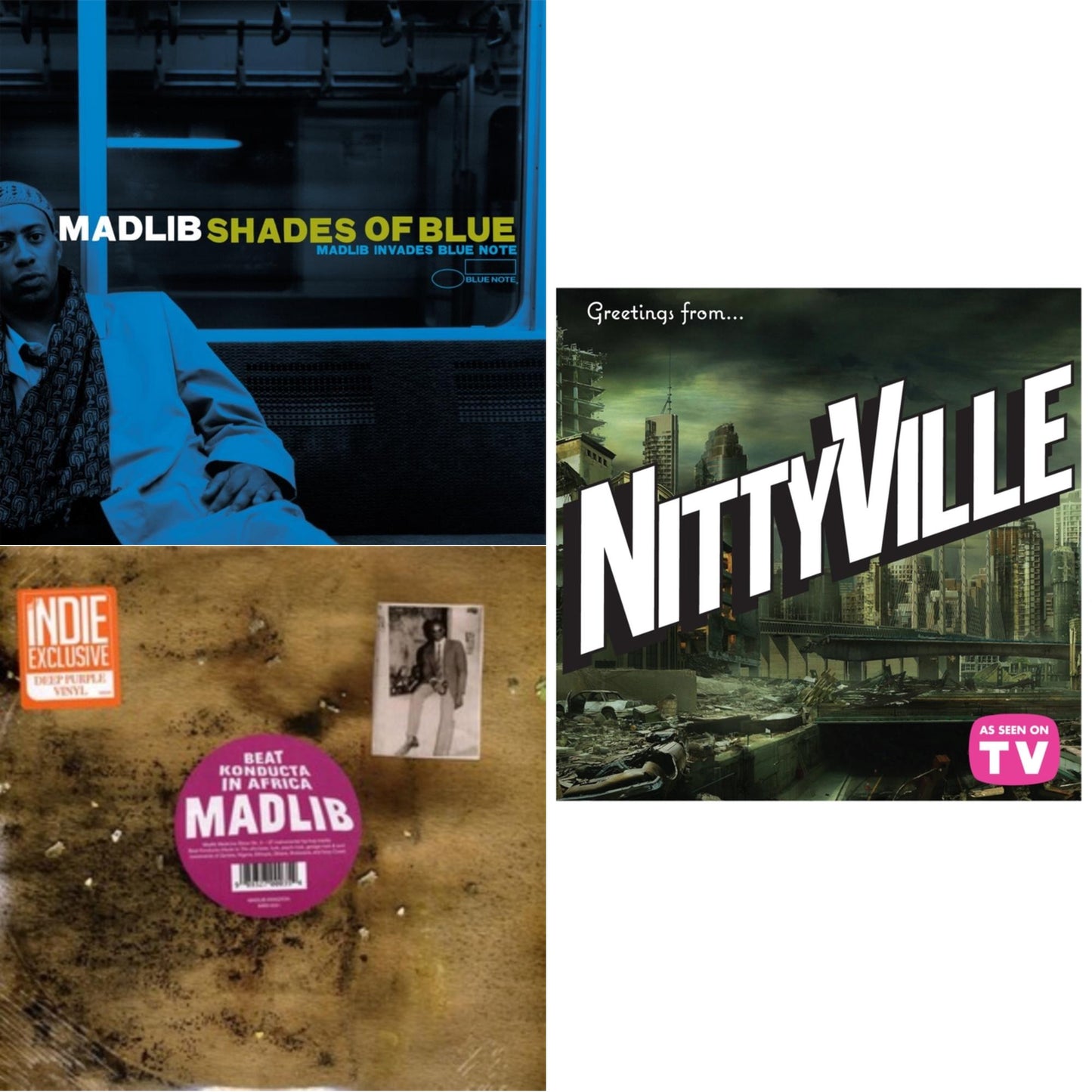 Shades Of Blue (Blue Note Classic Vinyl Series) (2LP) & Medicine Show #3 - Beat Konducta In Africa (2LP/Deep Purple Vinyl) (I) & Channel 85 Presents Nittyville: Season 1
