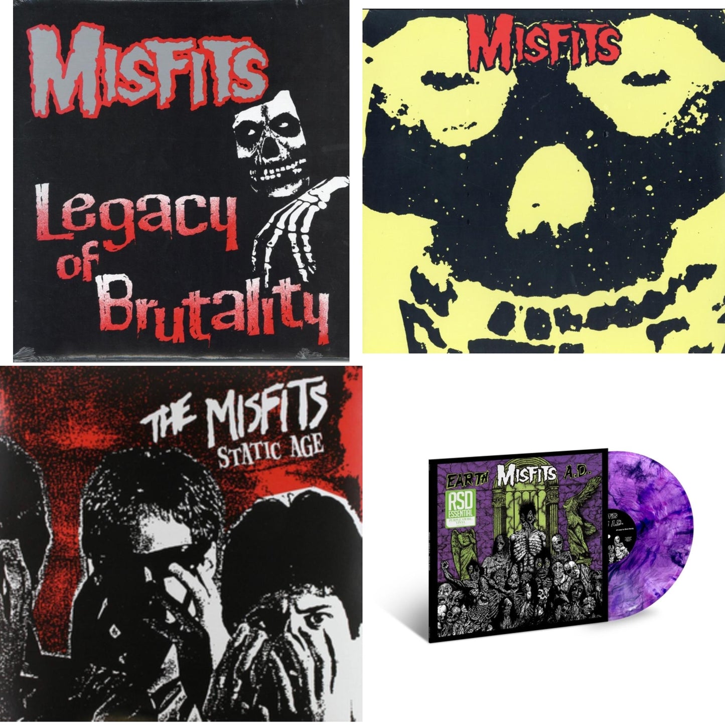 This is a 4 LP Vinyl SKU bundle.
1.This LP Vinyl is brand new.Format: LP VinylMusic Style: PunkThis item's title is: Legacy Of BrutalityArtist: MisfitsLabel: ASTRALWERKSBarcode: 017046190619Release Date: 4/2/1995
2.This LP Vinyl is brand new.