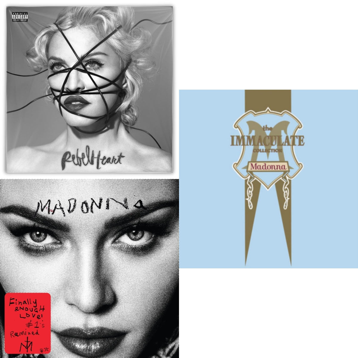 Rebel Heart & Finally Enough Love (2LP) & Immaculate Collection (2LP)