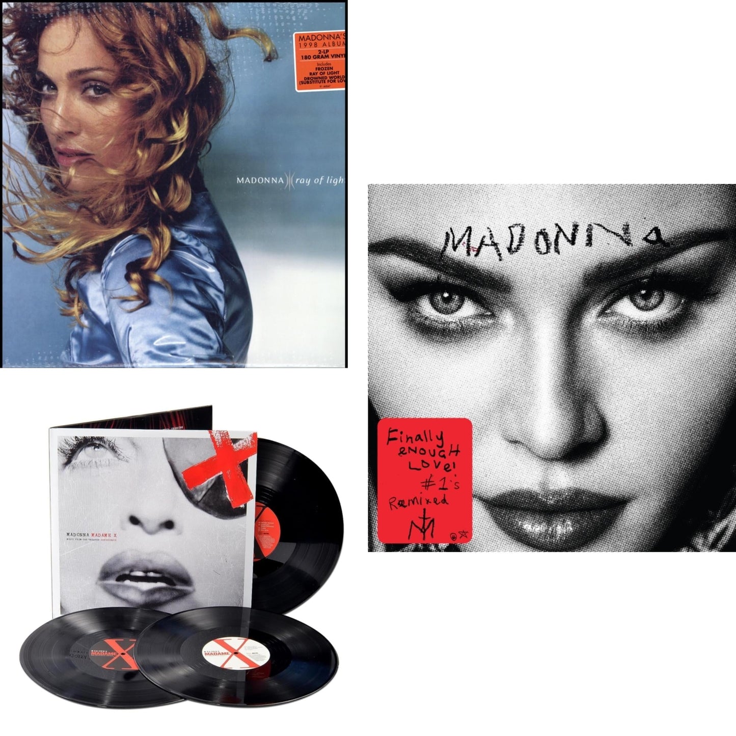 Ray Of Light (2LP/180G) & Madame X (Live) (3LP) & Finally Enough Love (2LP)