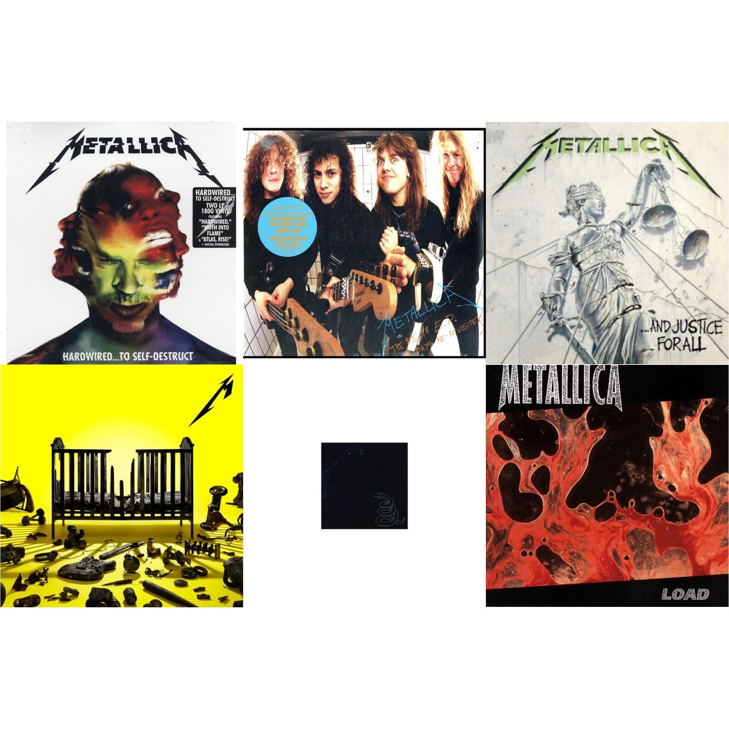 72 Seasons (2LP) & Metallica (Remastered/2LP) & Load & Hardwired To Self-Destruct (2LP/180G/Dl Card) & $5.98 Ep: Garage Days Re-Revisited (Remastered) & And Justice For All (Remastered)