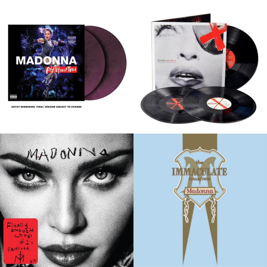 Rebel Heart Tour (X) (Purple Galaxy Swirl Vinyl/2LP) & Madame X (Live) (3LP) & Finally Enough Love (2LP) & Immaculate Collection (2LP)