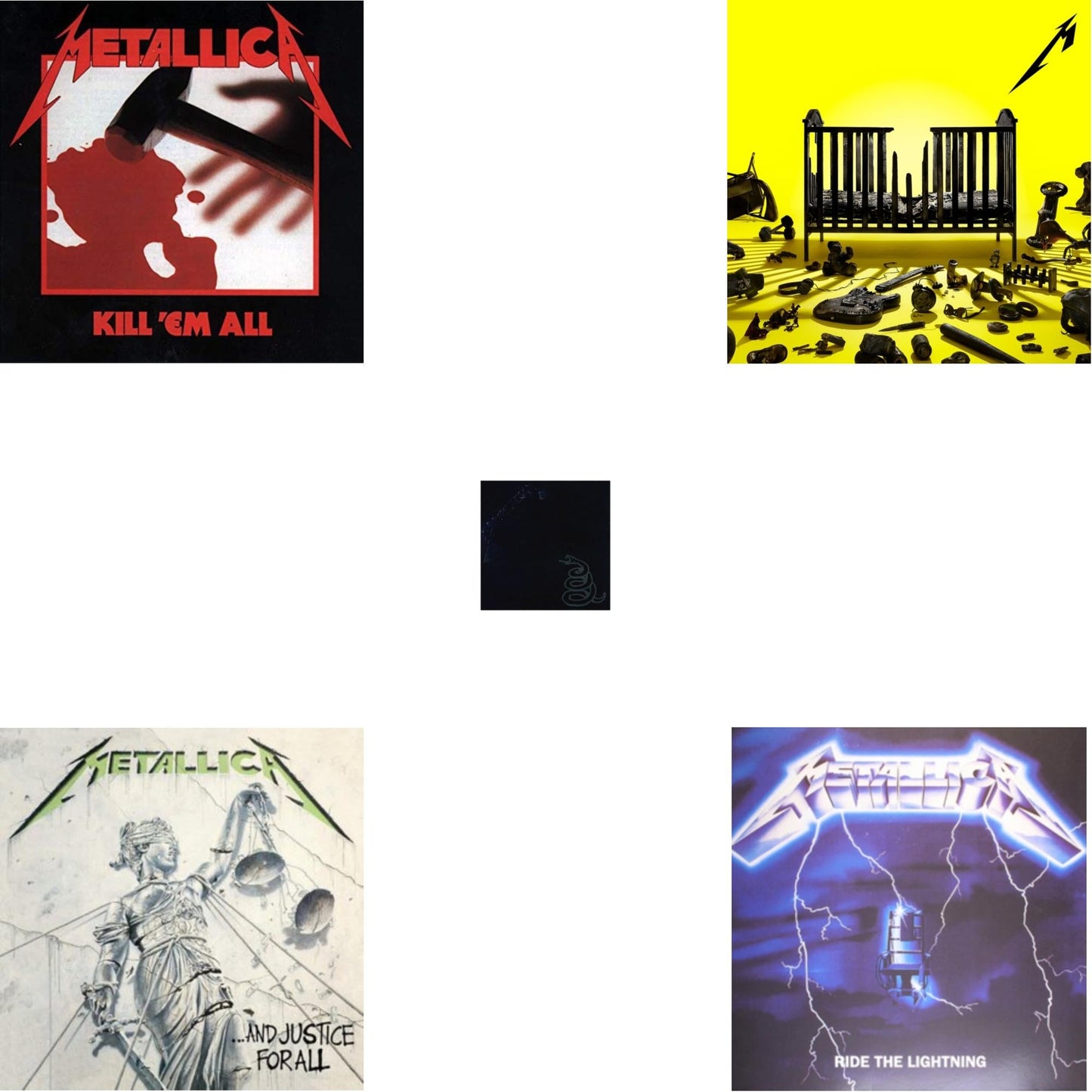 72 Seasons (2LP) & Metallica (Remastered/2LP) & Kill Em All (180G) & Ride The Lightning (180G) & And Justice For All (Remastered)