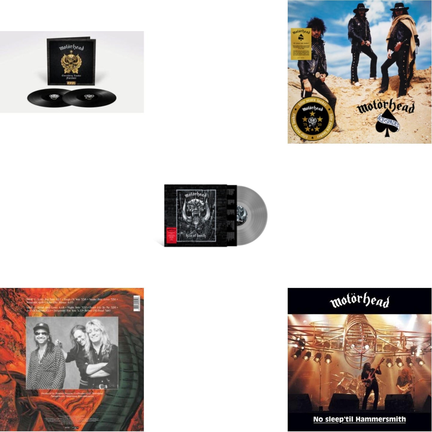 Everything Louder Forever - The Very Best Of (2LP) & Snake Bite Love & Kiss Of Death & Ace Of Spades (50Th Anniversary) (Blue/White LP Vinyl/Half-Speed Master) & No Sleep Til Hammersmith