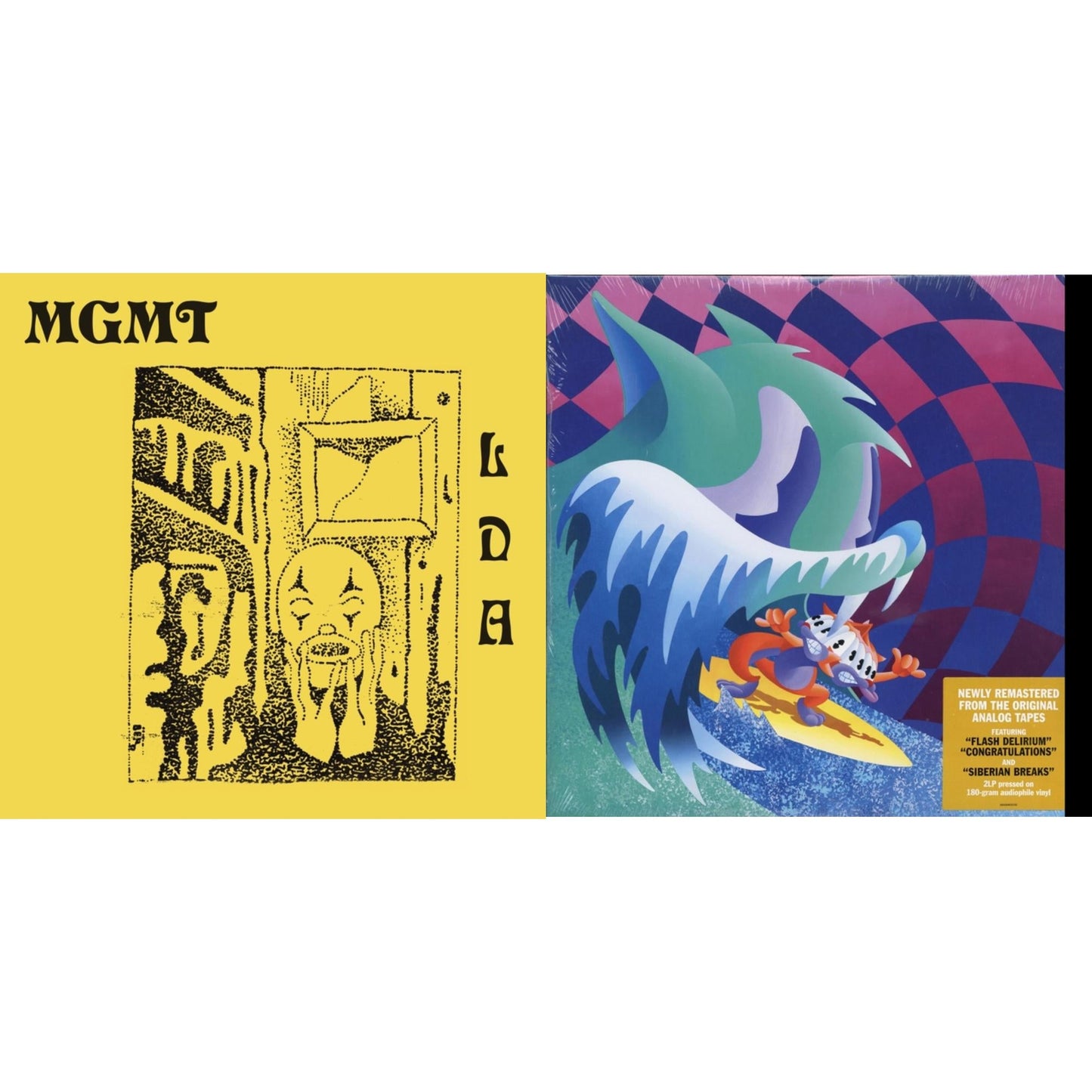 This is a 2 LP Vinyl SKU bundle.
1.This LP Vinyl is brand new.Format: LP VinylMusic Style: Psychedelic RockThis item's title is: Congratulations (2LP/180G)Artist: MgmtLabel: LEGACYBarcode: 888430453319Release Date: 6/3/2014
2.This LP Vinyl is brand new.